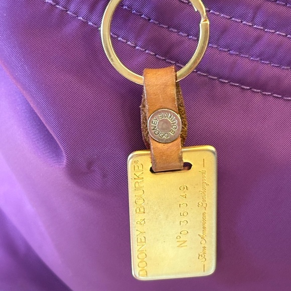 Dooney & Bourke Purple and Brown Shoulder Bag - Picture 10 of 12